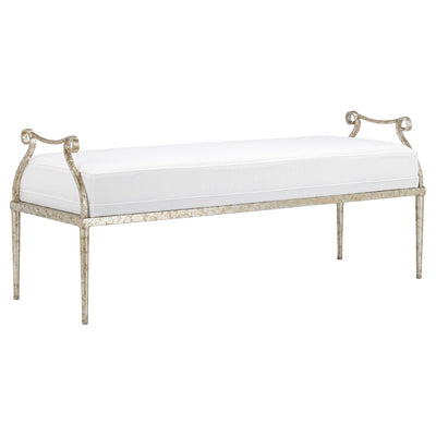 Genevieve Muslin Silver Bench-Currey-CURY-7000-0001-Benches-1-France and Son