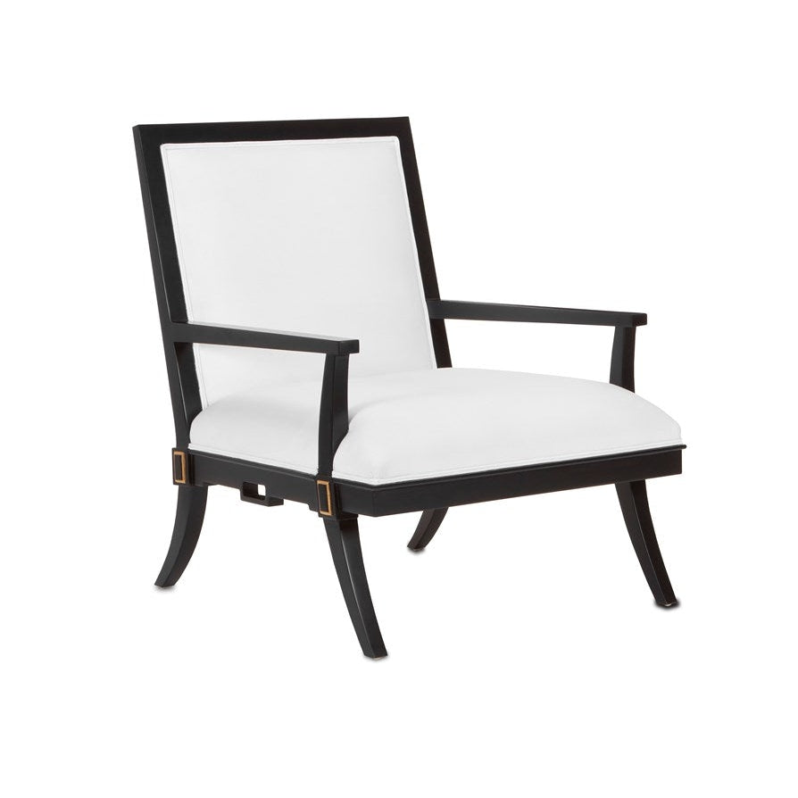 Scarlett Black Muslin Chair-Currey-CURY-7000-0471-Lounge Chairs-1-France and Son