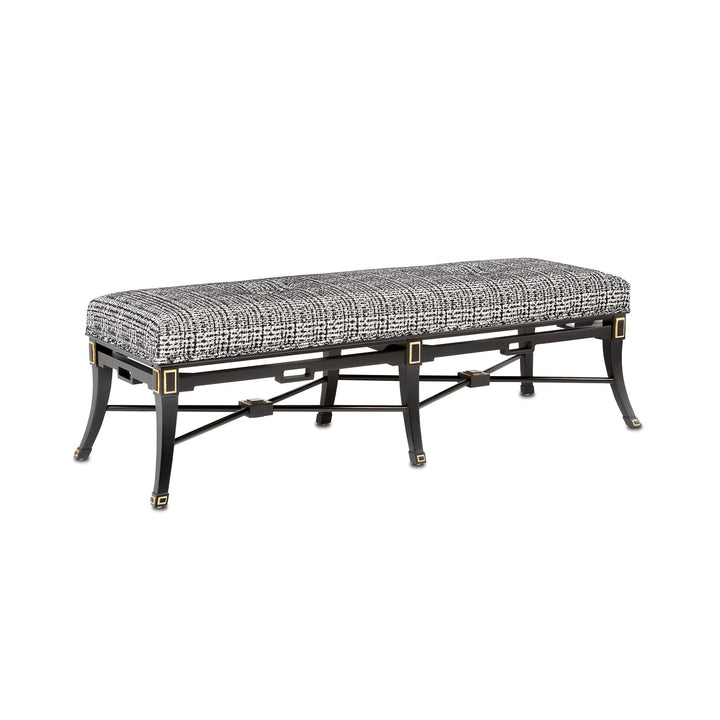 Scarlett Black Tuxedo Bench-Currey-CURY-7000-0492-Benches-1-France and Son