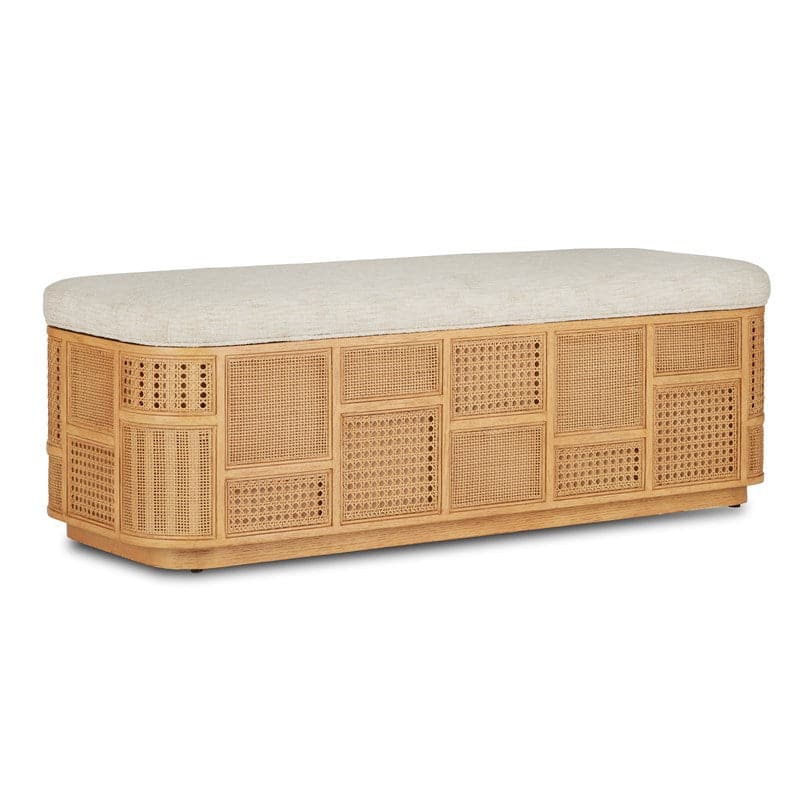 Anisa Natural Parchment Storage Bench-Currey-CURY-7000-0662-Benches-1-France and Son