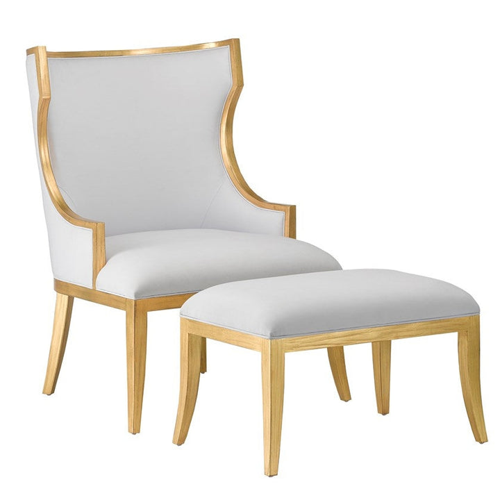 Garson Gold Muslin Chair-Currey-CURY-7000-0841-Lounge Chairs-2-France and Son