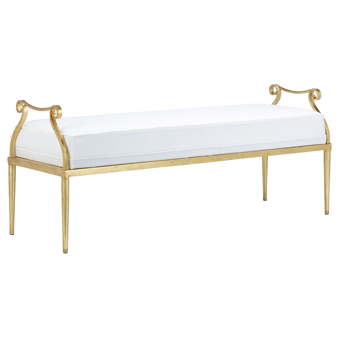 Genevieve Muslin Gold Bench-Currey-CURY-7000-1041-Benches-1-France and Son