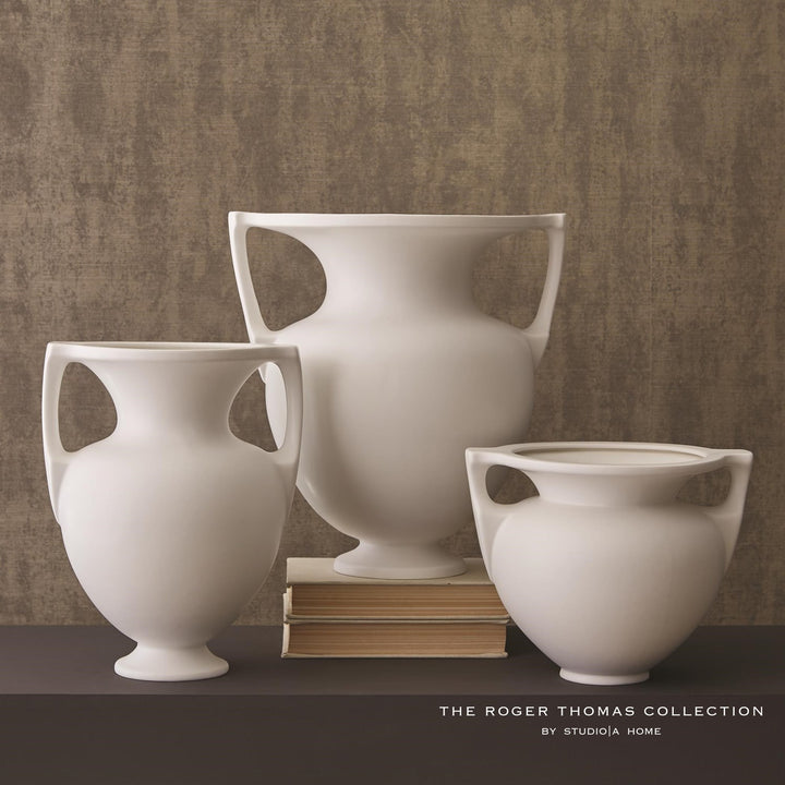 Grecian Amphora - Matte White - Large-Global Views-GVSA-RT7.10001-Decorative Objects-2-France and Son