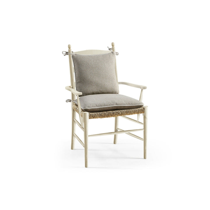 Doppler Ladder Back Arm Chair-Jonathan Charles-JCHARLES-003-2-000-LMS-Dining ChairsGrey - Natural - Beech-5-France and Son