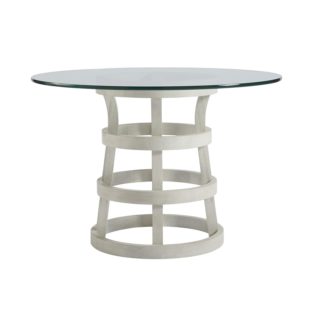 Escape - Coastal Living Home Collection - Round Glass Top Dining Table-Universal Furniture-UNIV-833656B-Dining TablesSmall-5-France and Son