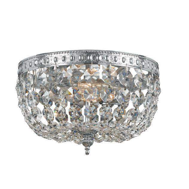 2 Light Ceiling Mount-Crystorama Lighting Company-CRYSTO-708-CH-CL-MWP-Flush MountsSilver-Clear Crystal-9-France and Son