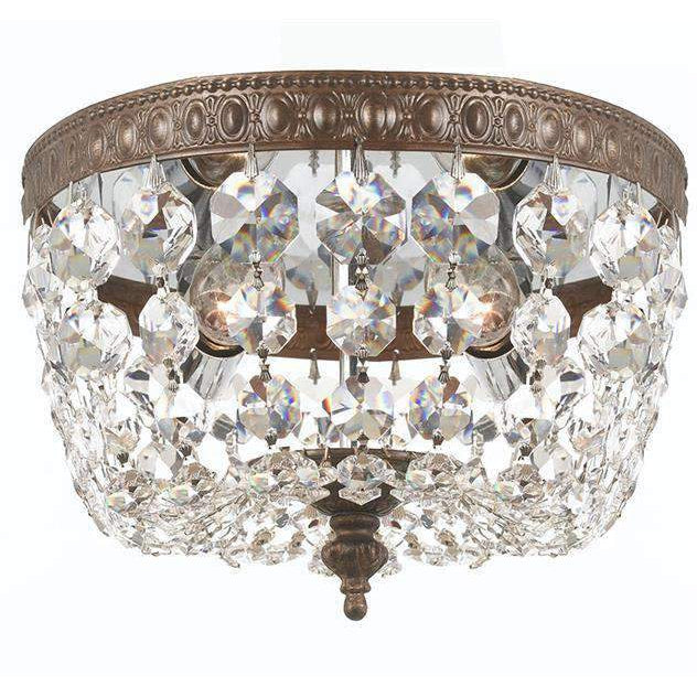 2 Light Ceiling Mount-Crystorama Lighting Company-CRYSTO-708-EB-CL-MWP-Flush MountsBronze-Clear Crystal-1-France and Son