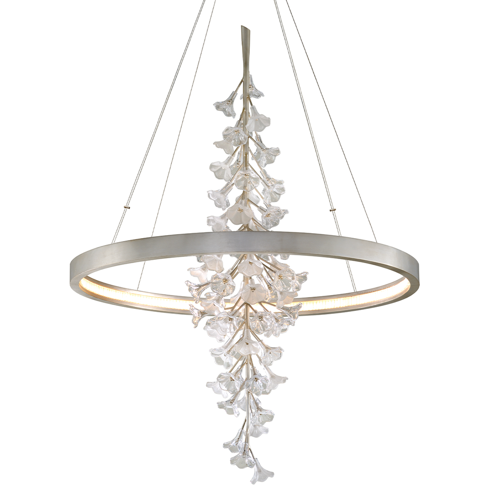 Jasmine 1 Light Pendant-Corbett Lighting-CORBETT-269-73-PendantsSilver Leaf-2-France and Son