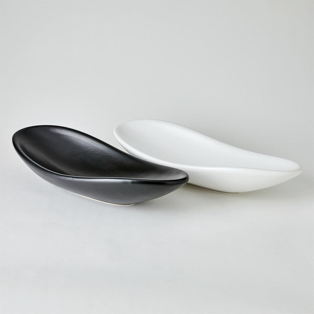 Oblong Platter Bowl-Global Views-GVSA-1.10908-Decorative ObjectsMatte White-3-France and Son