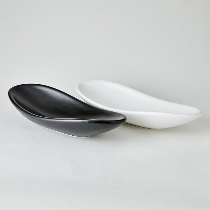 Oblong Platter Bowl-Global Views-GVSA-1.10908-Decorative ObjectsMatte White-6-France and Son
