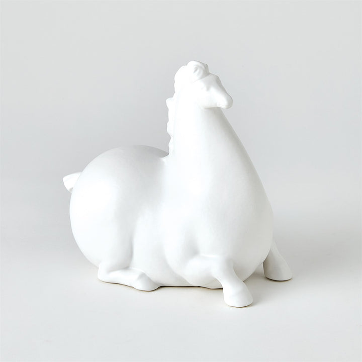 Horse Collection-Global Views-GVSA-1.10914-Decorative ObjectsMatte White-Libertino Horse-1-France and Son