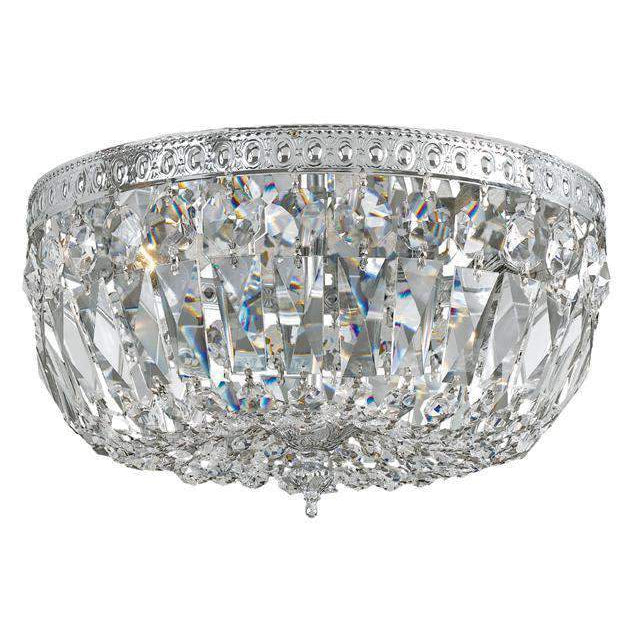 3 Light Ceiling Mount-Crystorama Lighting Company-CRYSTO-714-CH-CL-MWP-Flush MountsChrome-Clear Crystal-3-France and Son