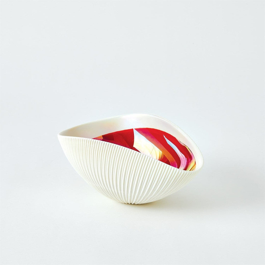 Pleated Bowl-Global Views-GVSA-3.31783-DecorSmall-Deep Red-12-France and Son