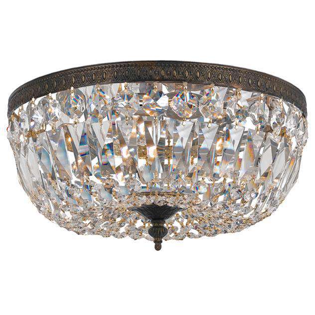 3 Light Ceiling Mount-Crystorama Lighting Company-CRYSTO-716-EB-CL-MWP-Flush MountsBronze-Clear Crystal-2-France and Son