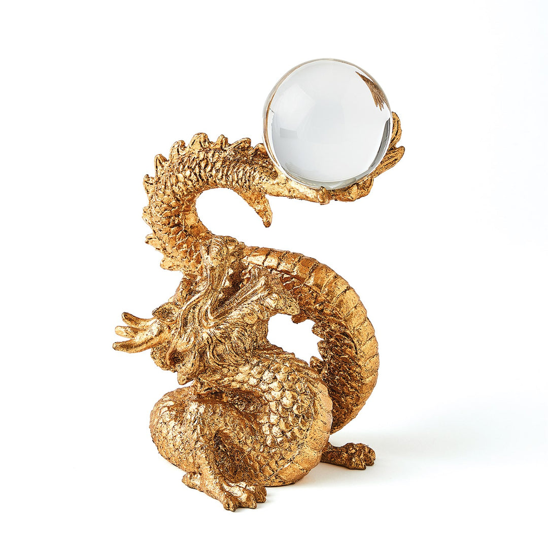 Dragon Holding Sphere-Global Views-GVSA-8.83052-Decorative ObjectsGold Leaf-4-France and Son