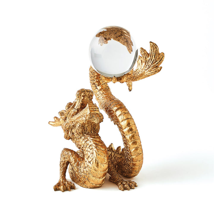 Dragon Holding Sphere-Global Views-GVSA-8.83053-Decorative ObjectsSilver leaf-5-France and Son