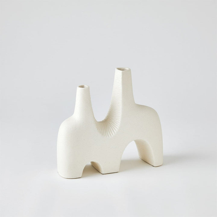 Cassel Vase - Matte White-Global Views-GVSA-7.10540-VasesMedium-5-France and Son