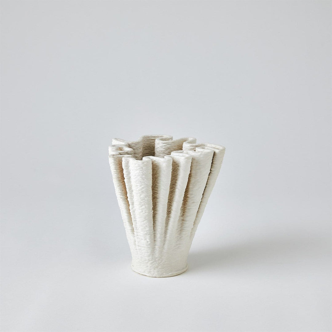 Ripple Printed Vase-Matte White-Tall-Global Views-GVSA-7.30191-VasesShort-Matte White-3-France and Son