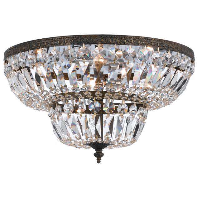 4 Light Ceiling Mount-Crystorama Lighting Company-CRYSTO-718-EB-CL-MWP-Flush MountsBronze-Clear Crystal-2-France and Son