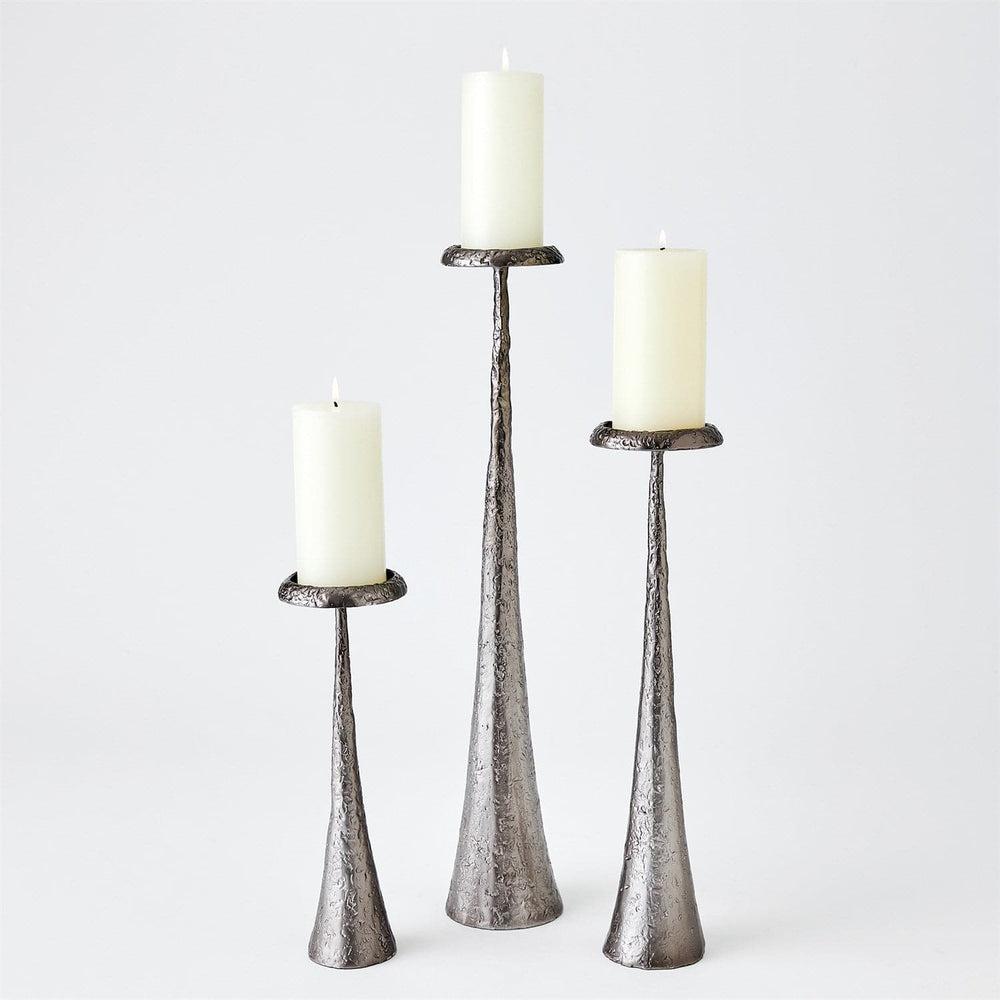 Beacon Candle Holder-Global Views-GVSA-7.80704-Candle HoldersLarge-Gunmetal-2-France and Son