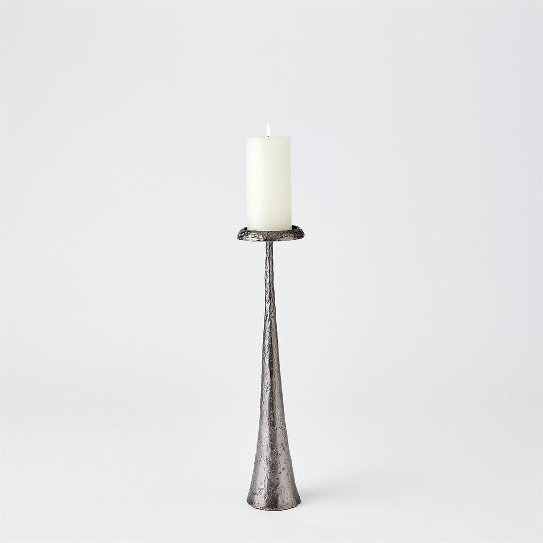 Beacon Candle Holder-Global Views-GVSA-7.80705-Candle HoldersMedium-Gunmetal-5-France and Son