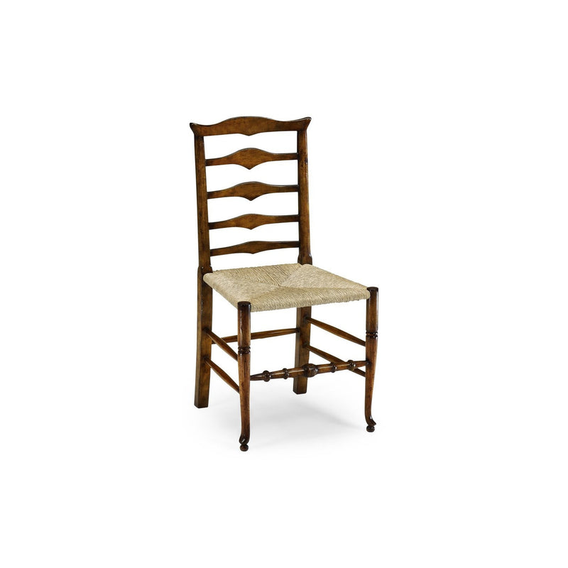 Triangular Ladderback Side Chair-Jonathan Charles-JCHARLES-492300-SC-WAL-Dining Chairswalnut-3-France and Son