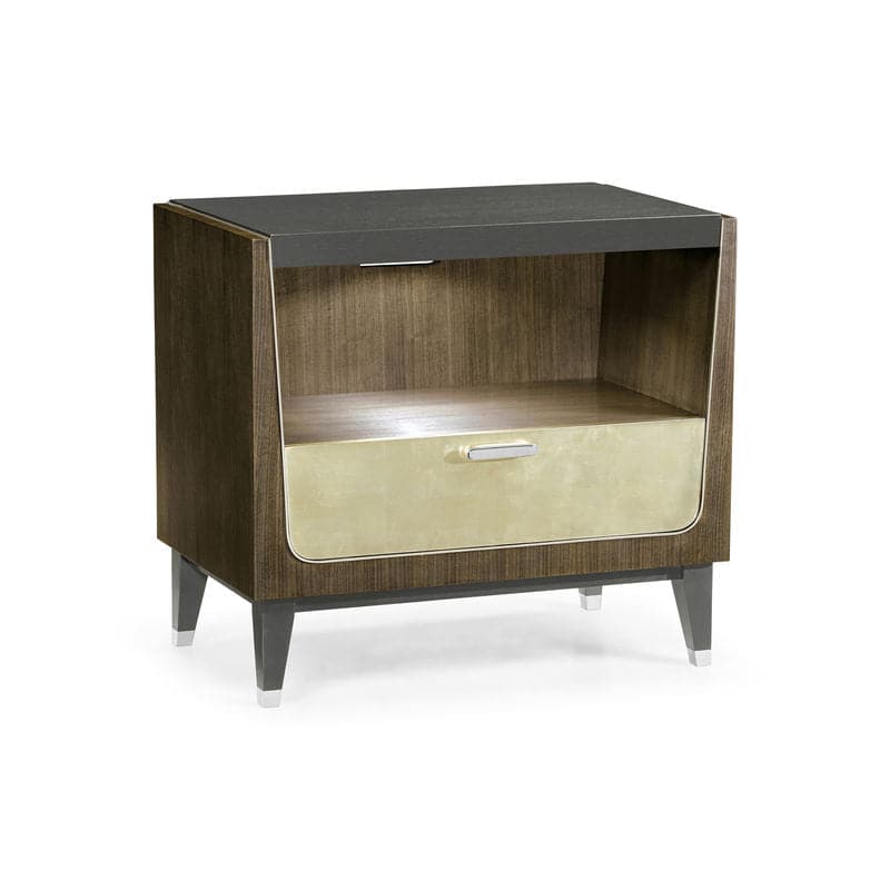 Gatsby Champagne Silver - Leaf Bedside Cabinet-Jonathan Charles-JCHARLES-500273-WGE-Nightstands-1-France and Son