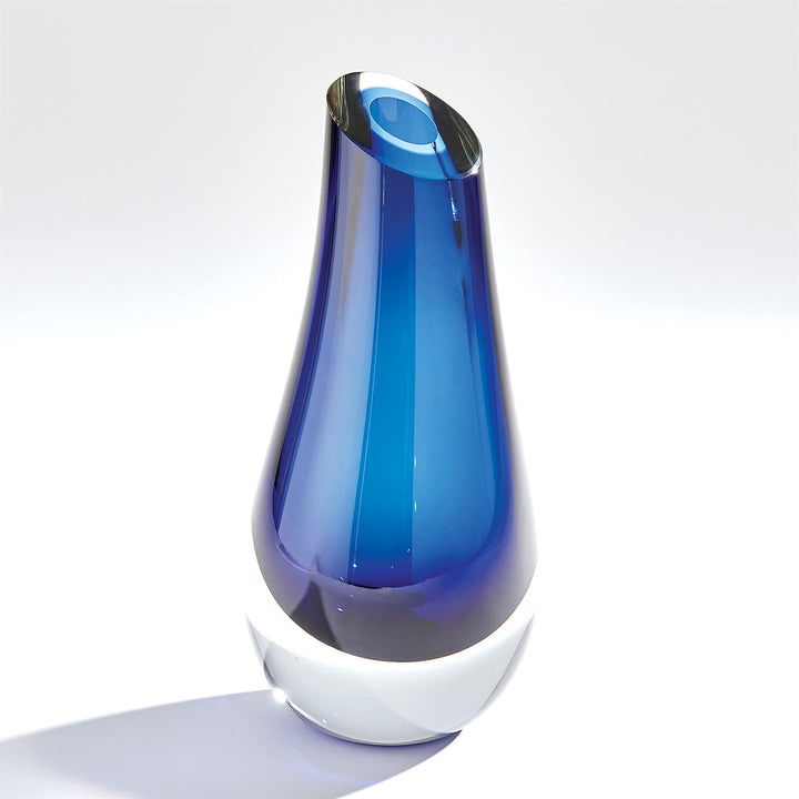 Slant Vase-Global Views-GVSA-7.30219-VasesLarge-Blue-3-France and Son