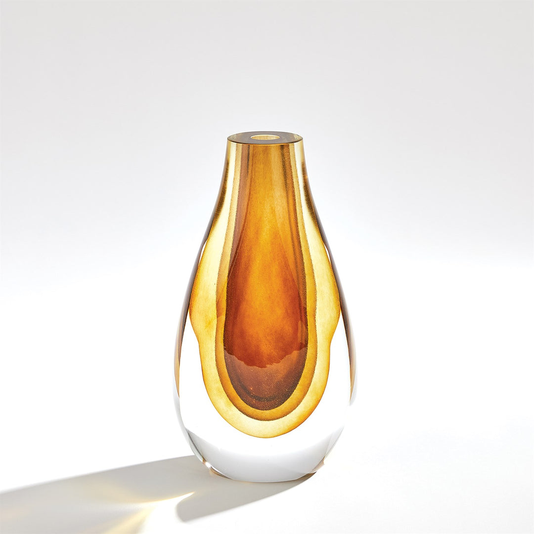 Gradient Vase - Amber-Global Views-GVSA-7.60191-VasesAmber-Small-3-France and Son