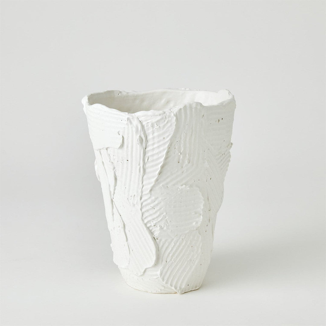 Chip Vase-Matte White-Tall-Global Views-GVSA-7.30222-VasesChip Vase - Short-Matte White-3-France and Son