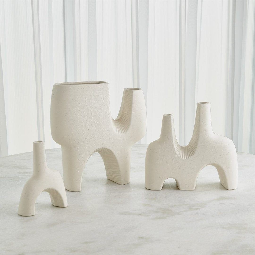 Cassel Vase - Matte White-Global Views-GVSA-7.10539-VasesLarge-3-France and Son