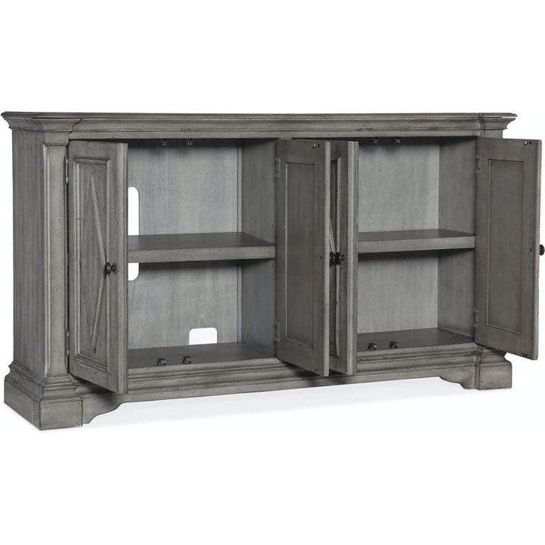 Commerce & Market Four-Door Cabinet-Hooker-HOOKER-7228-55007-99-Bookcases & CabinetsBlack painted finish-6-France and Son