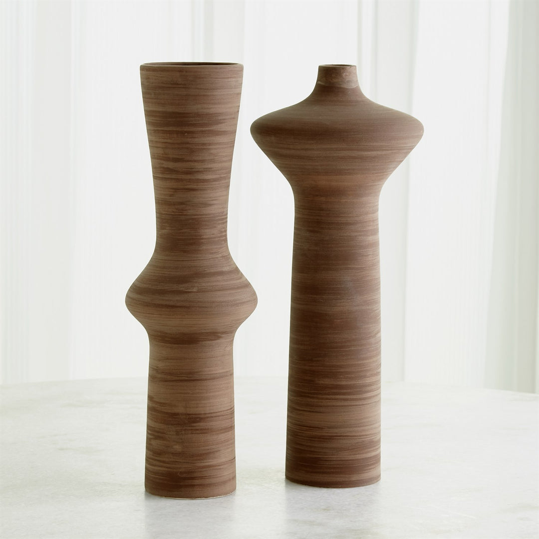 Expo Vases-Global Views-GVSA-7.10535-VasesBrown-Low Neck-3-France and Son