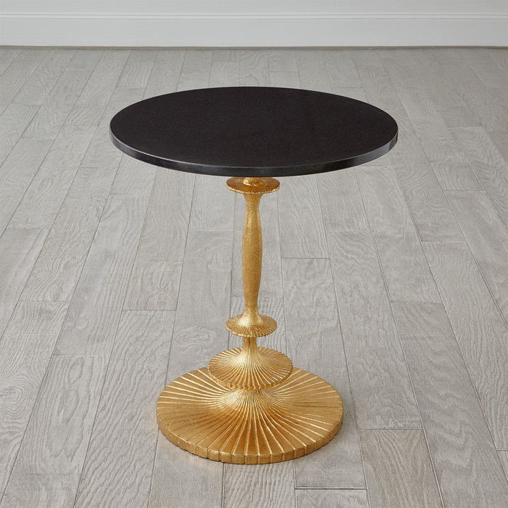 Fluted Side Table-Global Views-GVSA-8.83063-Side TablesSilver Leaf-4-France and Son