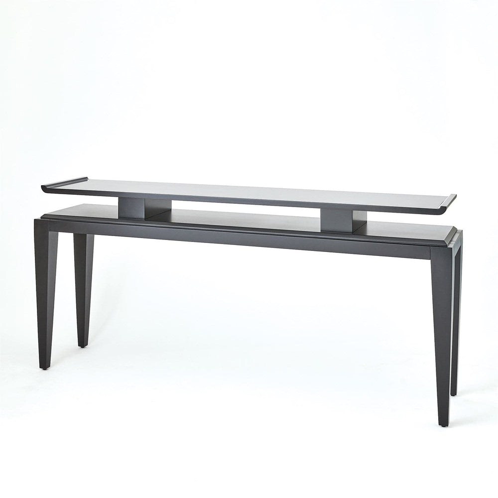 Poise Console Table-Global Views-GVSA-2.20002-Console TablesBlack Satin-2-France and Son