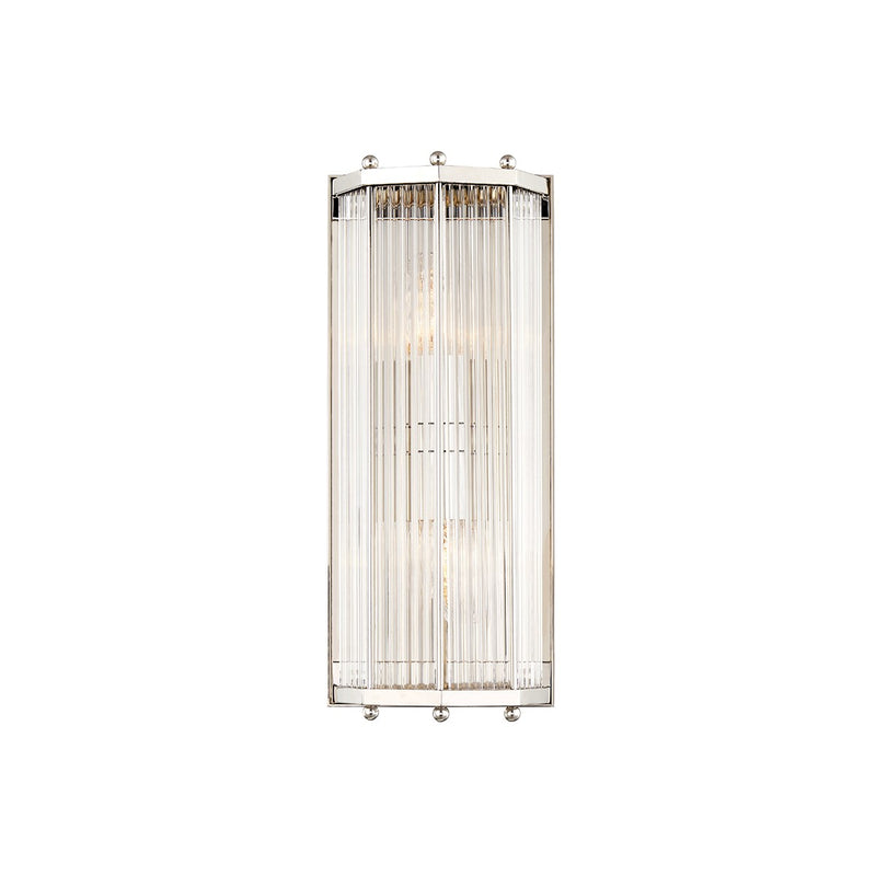 Wembley Dual Lamp Wall Sconce-Hudson Valley-HVL-2616-PN-Wall LightingPolished Nickel-2-France and Son