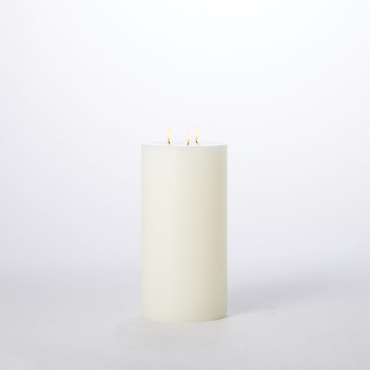3 Wick Pillar Candle - Unscented-Global Views-GVSA-5162-Candle Holders6"-6 x 12-1-France and Son