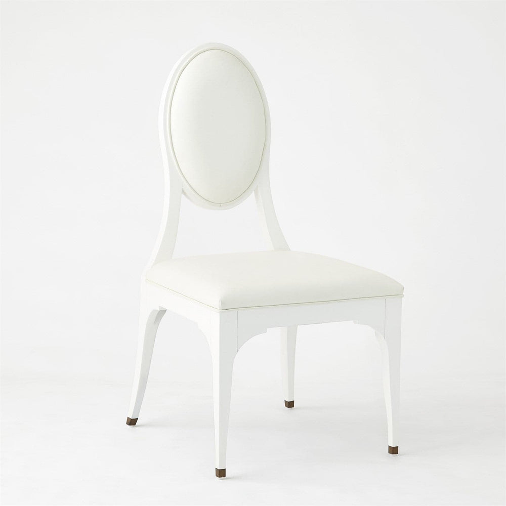 Harlow Chair-Global Views-GVSA-2729-Dining ChairsWhite w/White Leather-3-France and Son