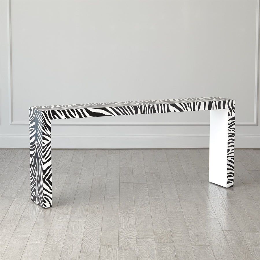 Parson Table - Zebra Lacquer-Global Views-GVSA-2.20004-Coffee Tables-1-France and Son