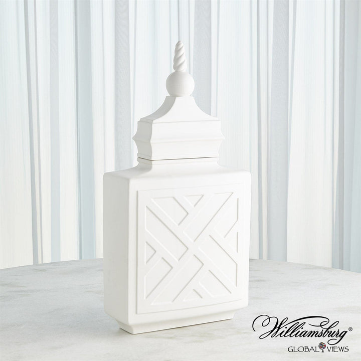 Chinoiserie Jar-Global Views-GVSA-4.10040-DecorSmall-Matte White-7-France and Son