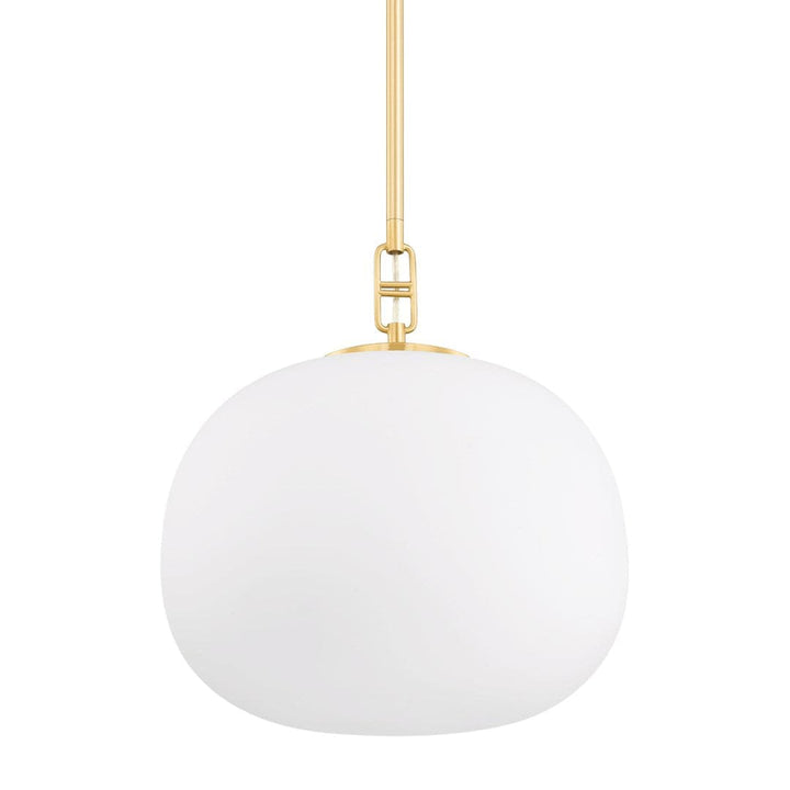 Ingels 1 Light Pendant-Hudson Valley-HVL-9717-AGB-1-PendantsAged Brass-Large-5-France and Son