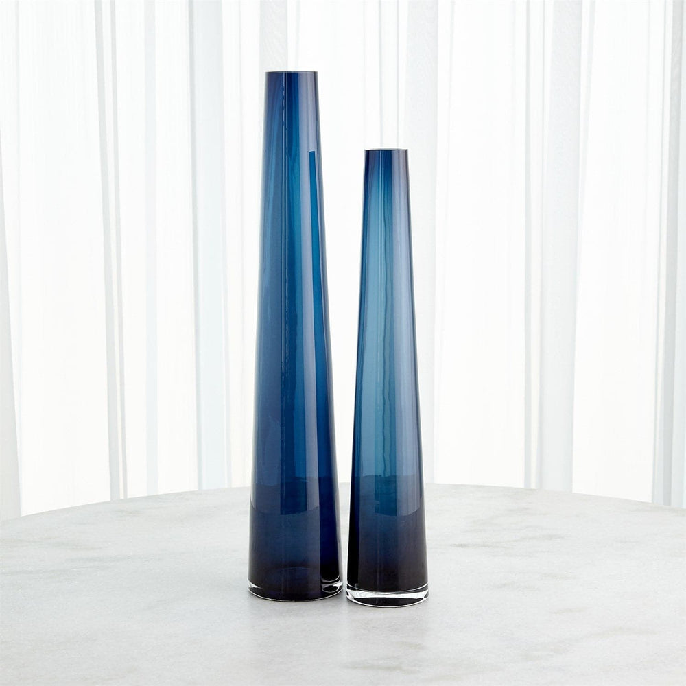 Glass Tower Vase-Lg-Global Views-GVSA-6.60614-VasesBlue-2-France and Son