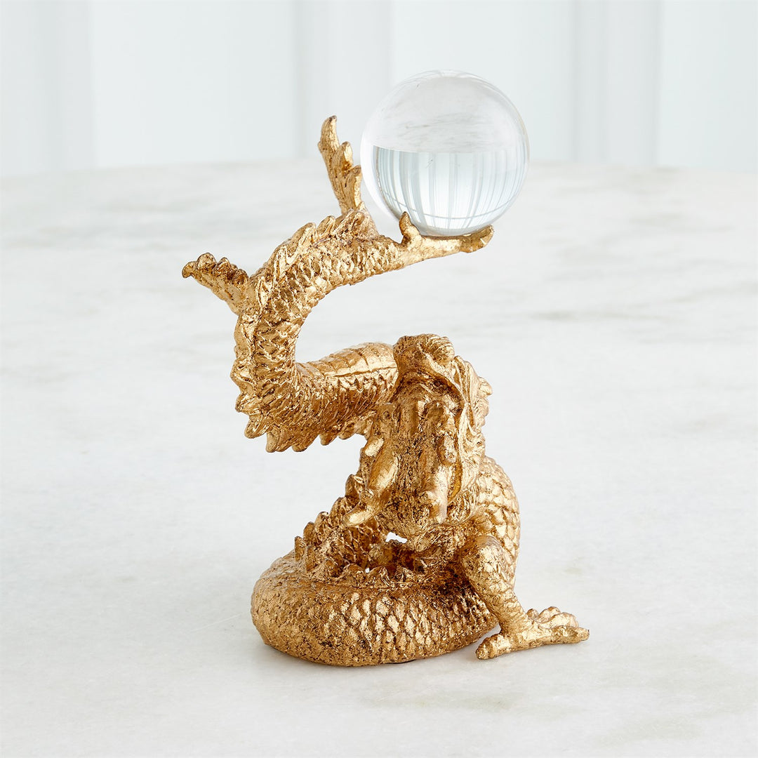 Dragon Holding Sphere-Global Views-GVSA-8.83053-Decorative ObjectsSilver leaf-6-France and Son