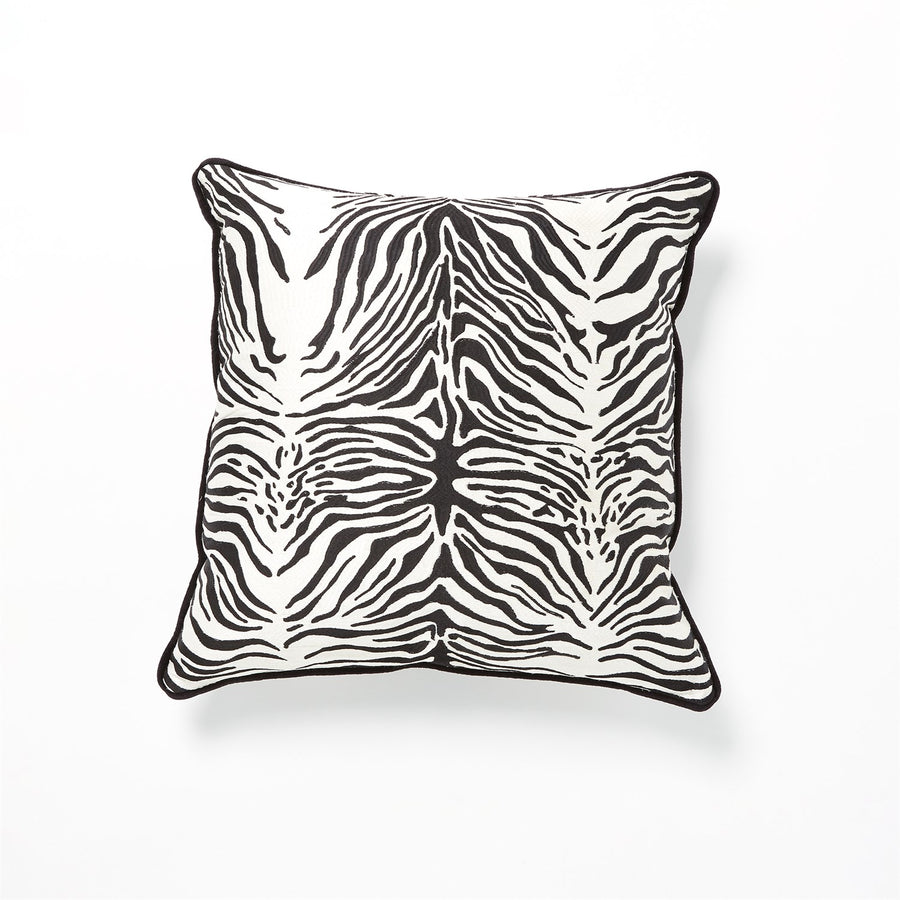 Zebra Pillow-Global Views-GVSA-9.93817-PillowsWhite Black-1-France and Son