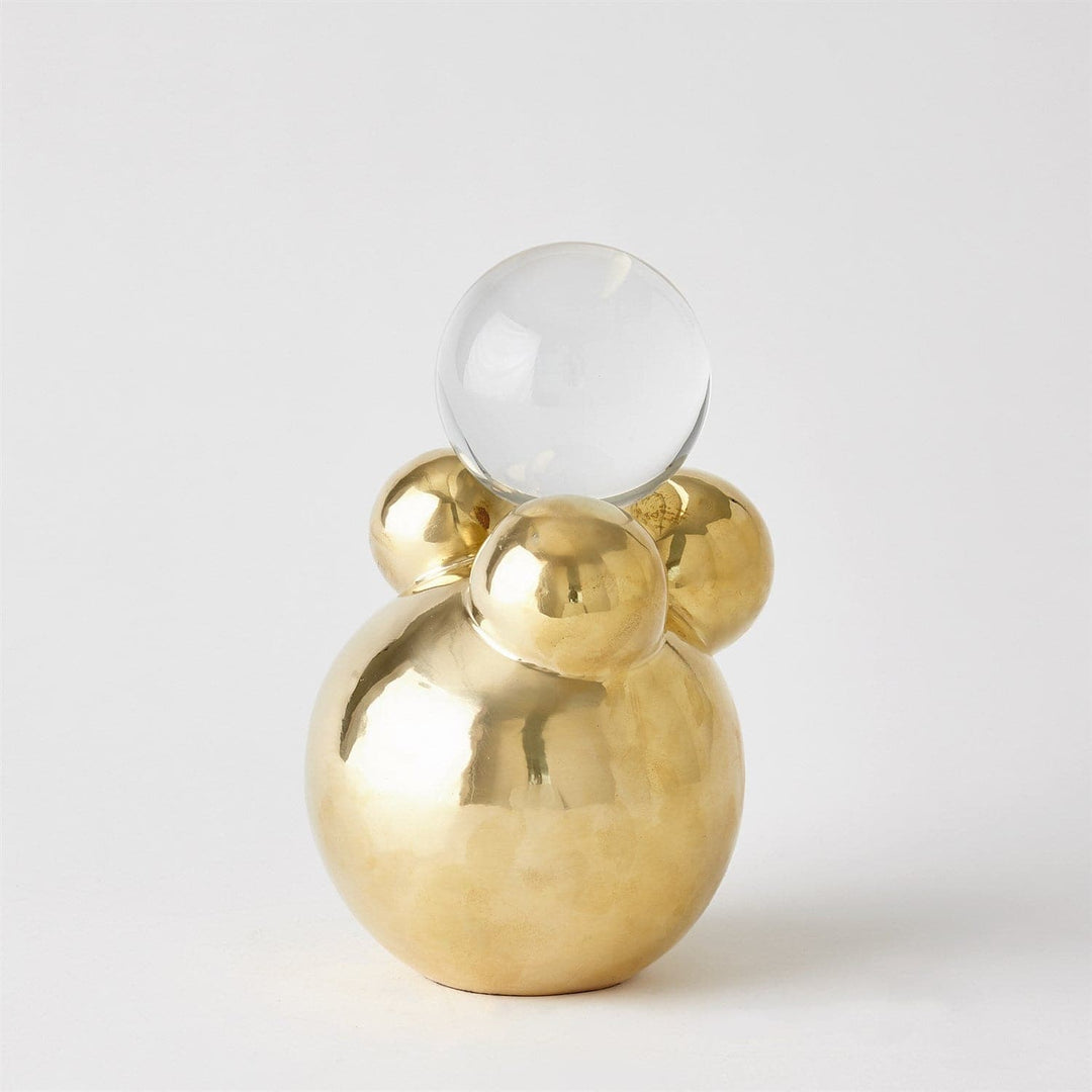 Bubble Orb Holder-Global Views-GVSA-8.83068-Decorative ObjectsBrass Crystal Sphere-Small-12-France and Son