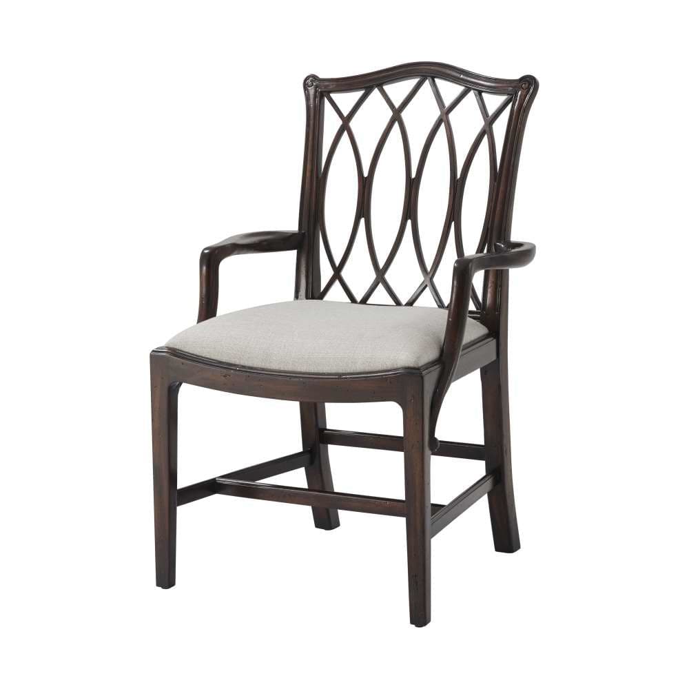 The Trellis Dining Armchair Set Of 2-Theodore Alexander-THEO-4100-486.1BFF-Dining Chairs-1-France and Son