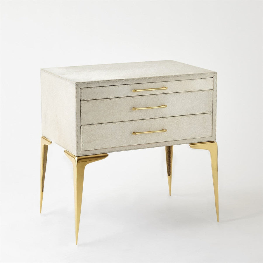 Stiletto Bedside Table-Global Views-GVSA-9.92724-Side TablesWhite Hair-on-Hide-1-France and Son
