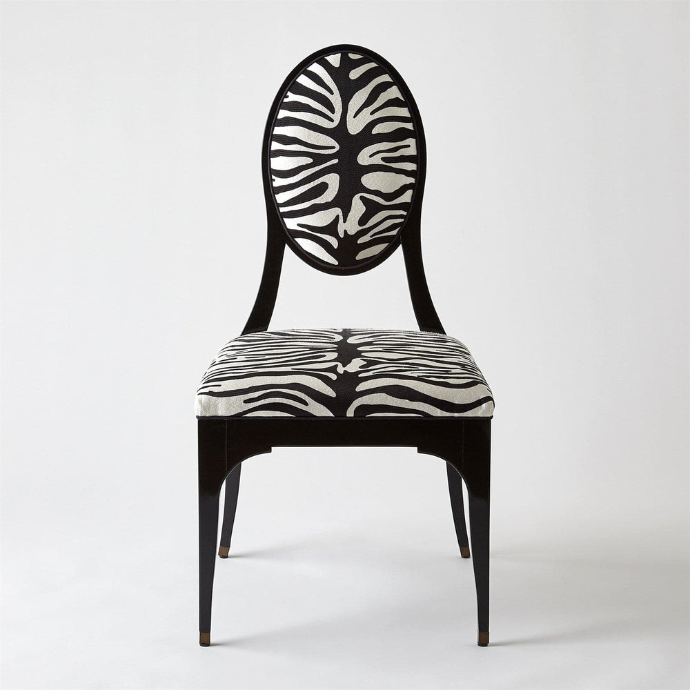 Zebra Dining Chair-Global Views-GVSA-2726-MUSLIN-Dining ChairsMuslin-2-France and Son