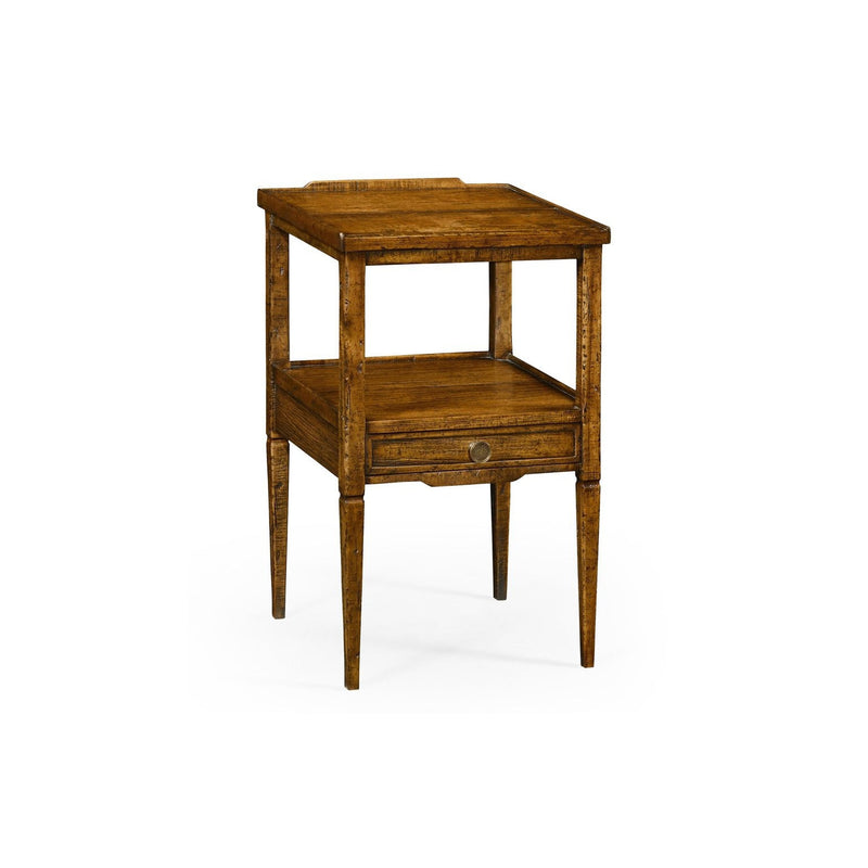 Casual Square Lamp Table-Jonathan Charles-JCHARLES-491023-CFW-Side TablesCountry Walnut-1-France and Son