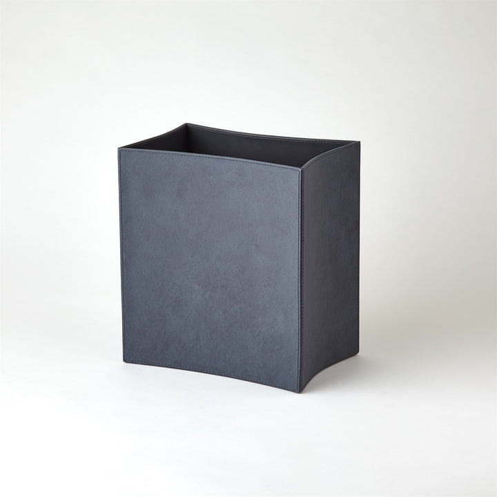 Folded Leather Wastebasket-Global Views-GVSA-9.92597-Baskets & Boxesivory-5-France and Son